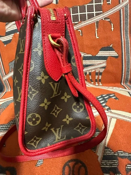 LOUIS VUITTON ❤️🌟SP2187 POPINCOURT PM MONOGRAM W/ RED TRIM BAG⭐️ - Picture 5 of 15